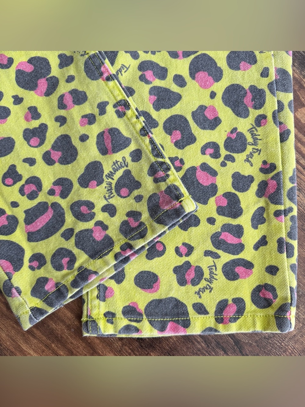 Teddy Fresh X Trixie Mattel Neon Leopard Print Pants ~ Size 30 X 29 - Picture 8 of 9